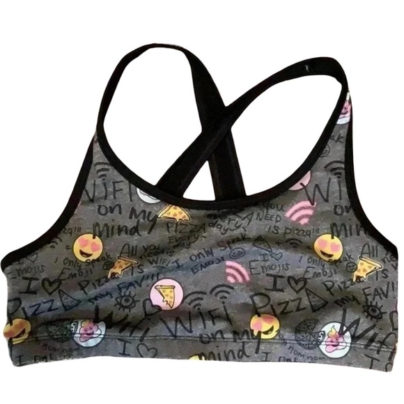 Girls Size L (10-12) Sports Bra & Black Tank Top. Preloved - Picture 2 of 3